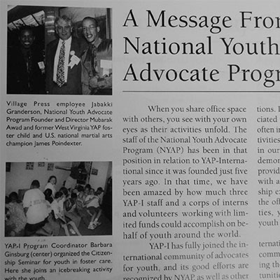 A Message From National Youth Advocate Program